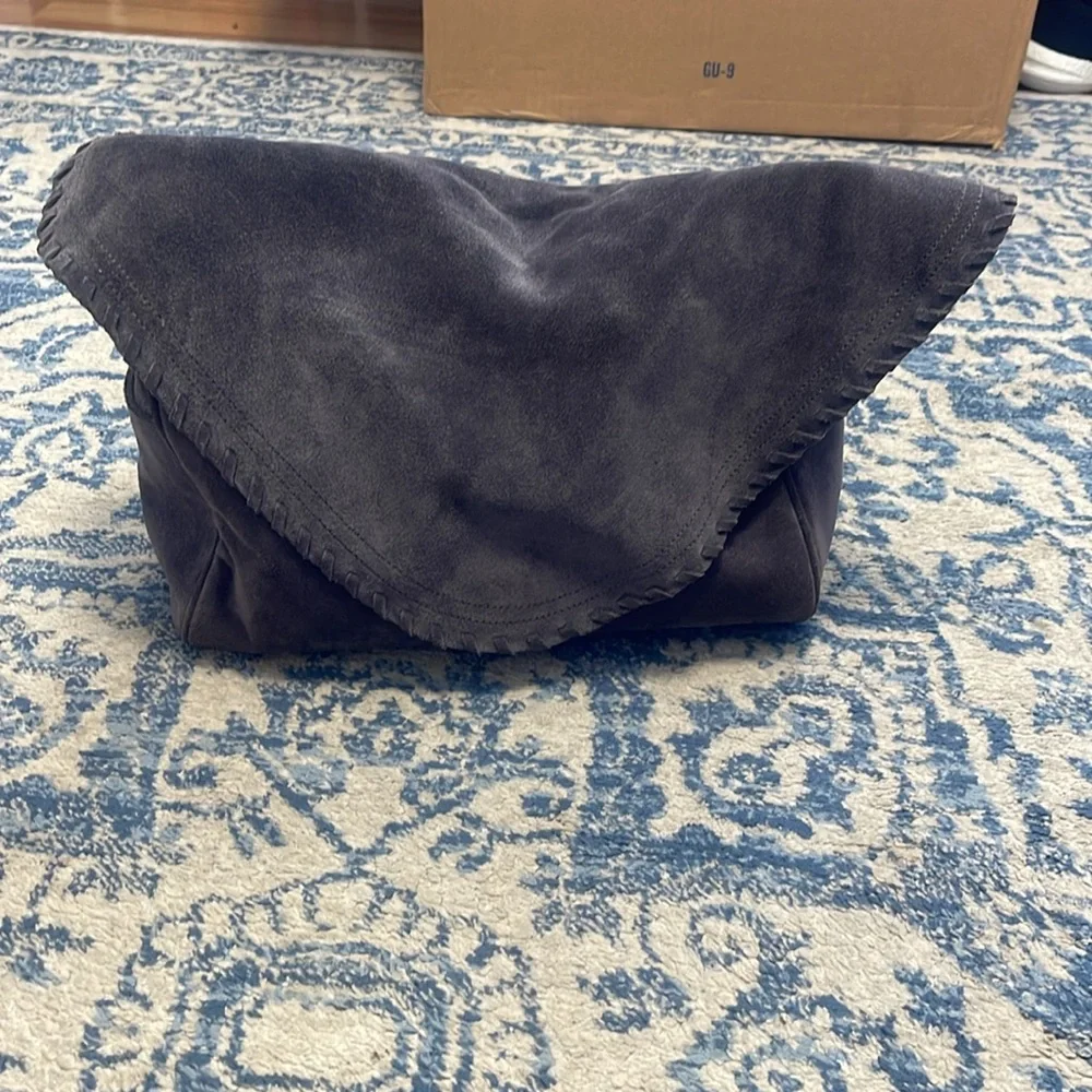 Sorial gray Suede slouch bag - Picture 3 of 14